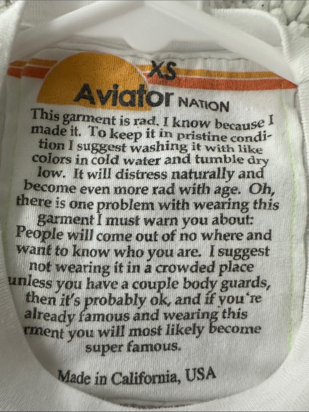 Aviator Nation Venice Signature Tee White Size XS - Picture 6 of 11
